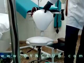 Orgasm on gyno chair