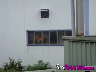 Voyér špionážní a pár mající x jmenovitý klip mov na spyamateur.com